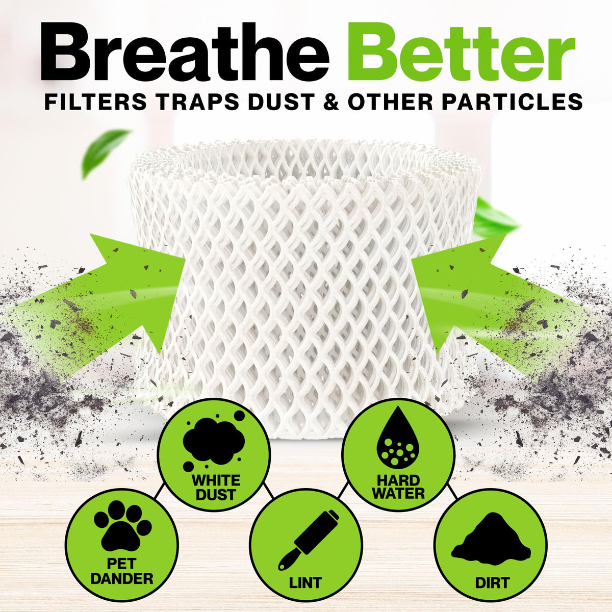 Durabasics 4 Pack of Premium Humidifier Filters Compatible with Honeywell Humidifier Filters HAC-504, HAC-504AW & Honeywell Filter A, Replacement for HCM 350 Filters & Cool Mist Humidifiers