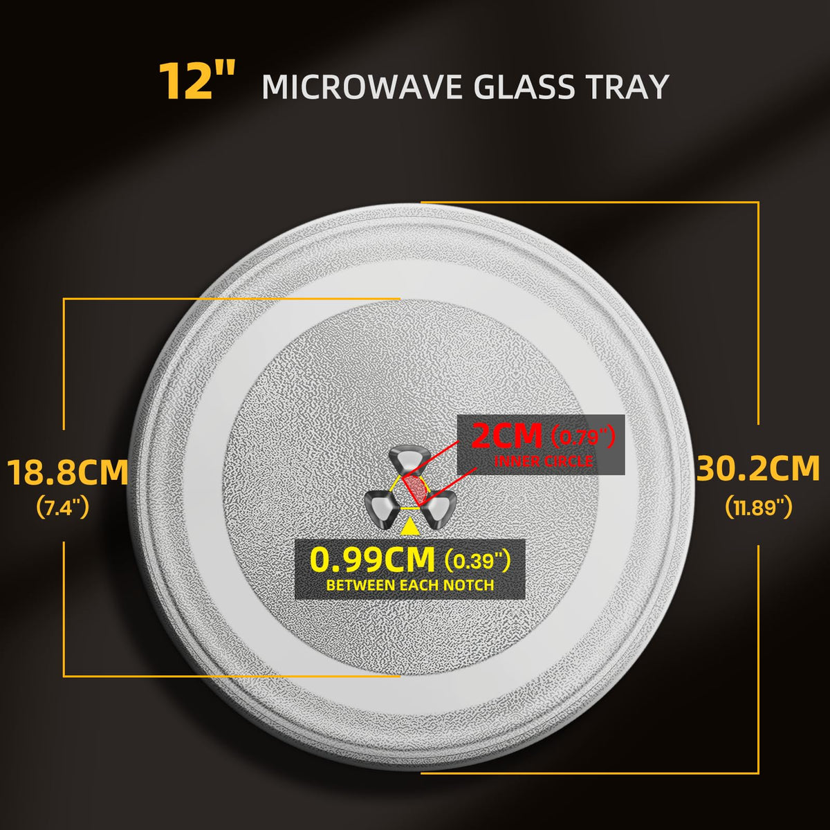 12" Microwave Replacement Turntables, Microwave Gl