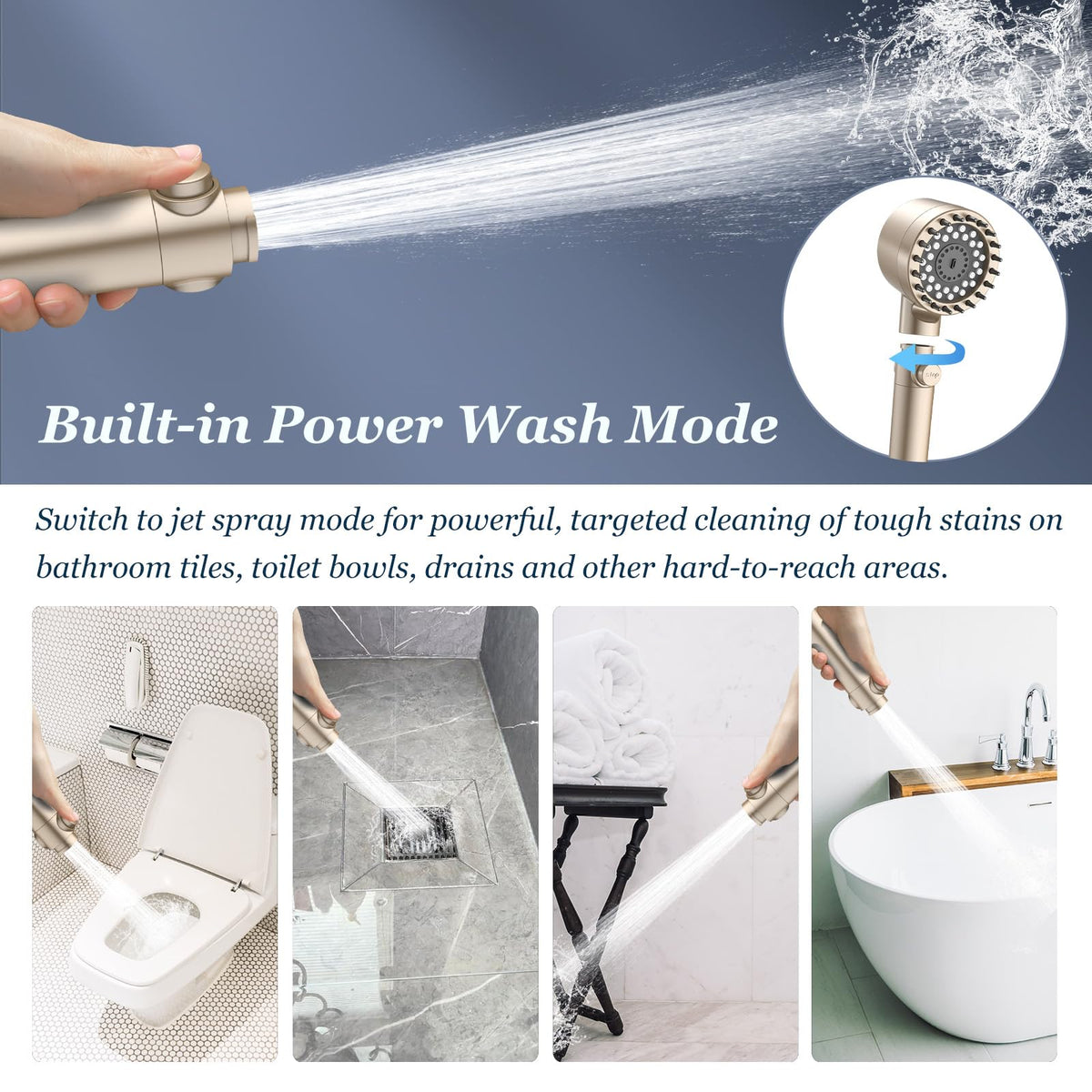 FEELSO Filtered Shower Head with Handheld, High Pressure Shower Filter Head