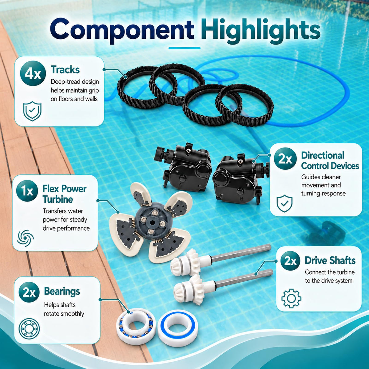 Replacement Tune-Up Kit Fit forZodiac MX6 MX8 MX6EL MX8EL Pool Cleaners