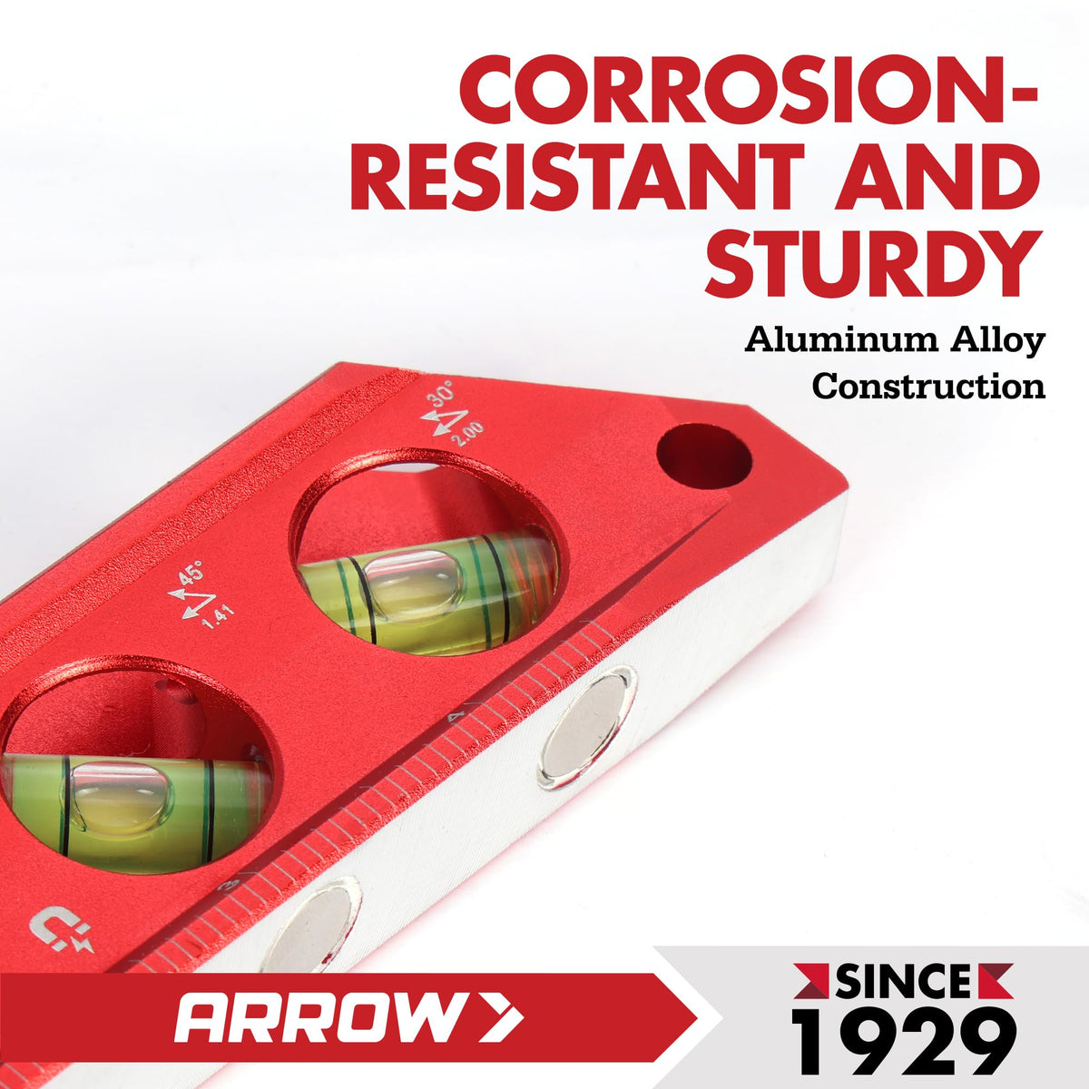ARROW 6.3-Inch Torpedo Level, Magnetic Leveler