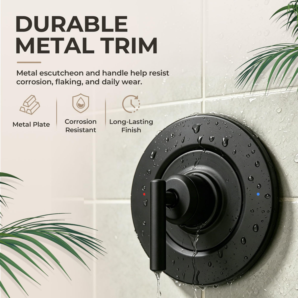 T2901BG Shower Valve Trim Kit Compatible with Moen, Gold