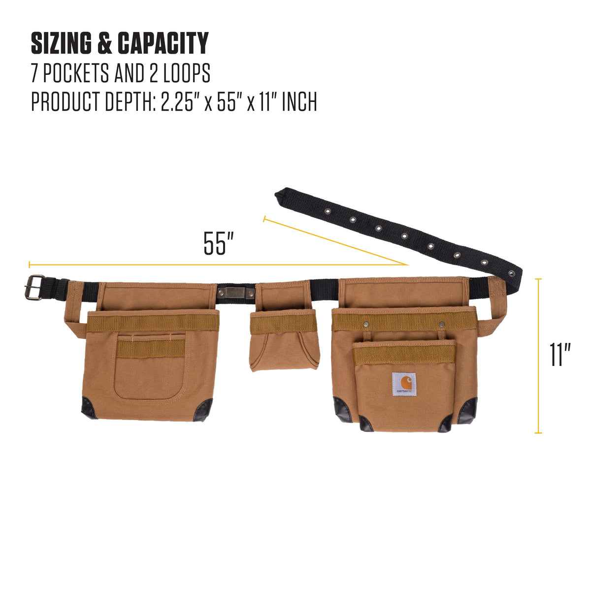 Carhartt 7 Pocket Tool Belt Carhartt Brown