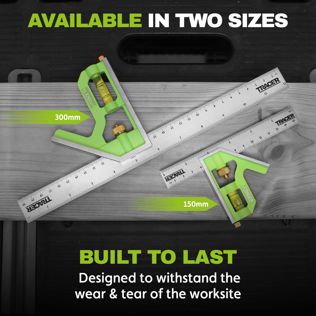 TRACER 12 inch Combination Square with Level and Scribe Tool Combo Square