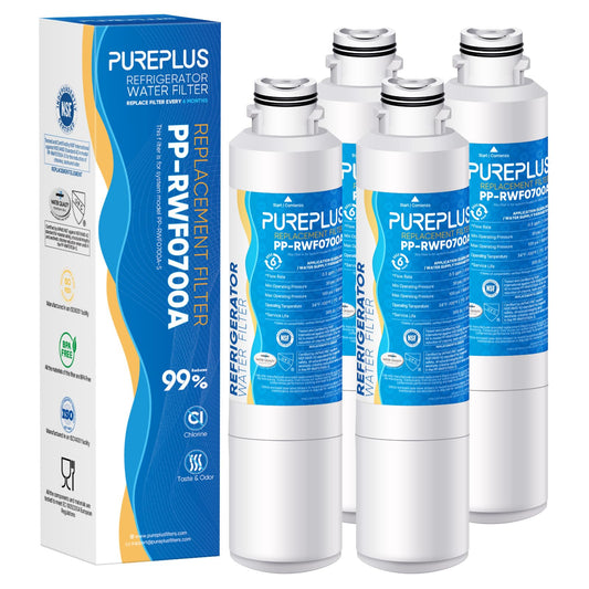 PUREPLUS RWF0700A Water Filter Replacement for Samsung HAF-CIN/EXP 4 Pack