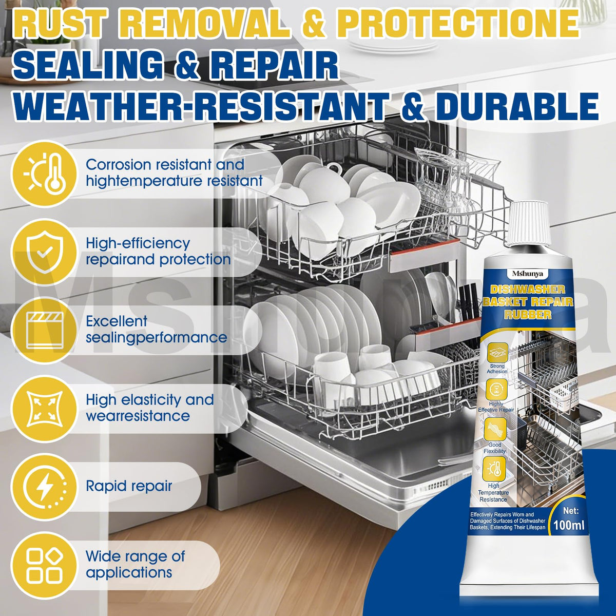3.38 Oz Dishwasher Rack Repair Kit, High Low Tempe