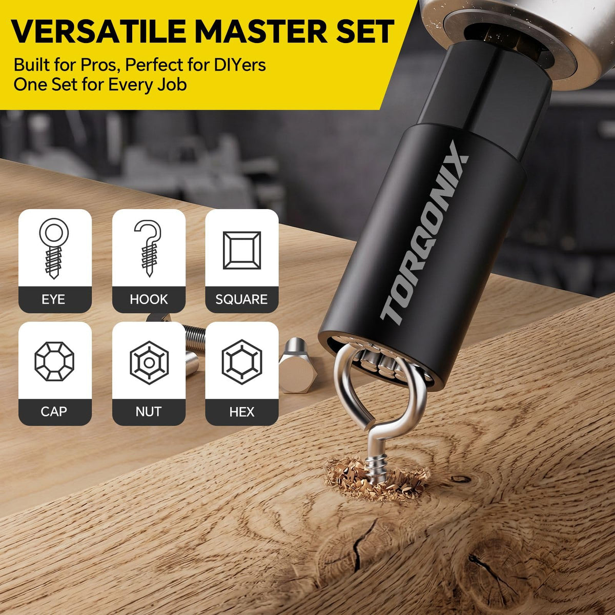 80 Pcs Magnetic Nut Driver Set & Impact Socket Set, Master S2/Cr-V Drill Sockets with Metric & SAE, 1/4" Hex Shank Bits, Extension Holder, Heavy-Duty Organizer Case, Tools Gift for Men
