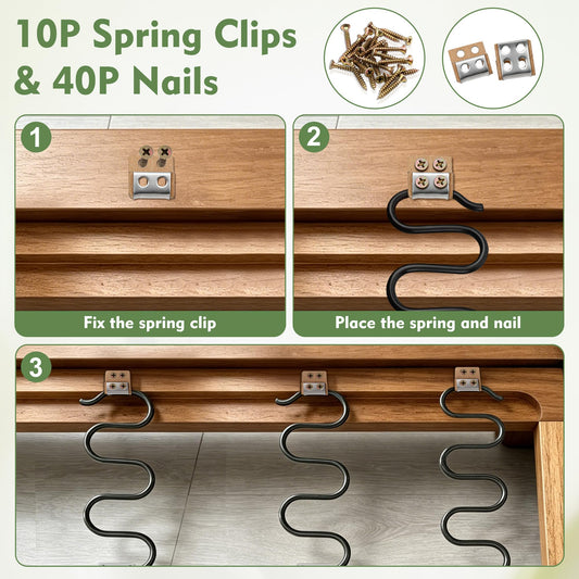Anglekai 25" Couch Spring Repair Kit, 4Pack Upholstery Spring Seat Repair
