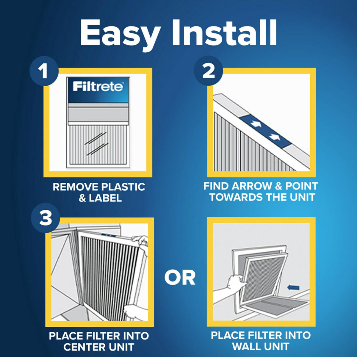 Filtrete 16x25x1 Air Filter, MERV 14, MPR 2500, 4 HVAC Filters