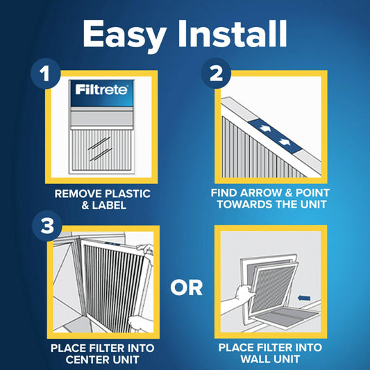 Filtrete 16x25x1 Air Filter, MERV 14, MPR 2500, 2 HVAC Filters