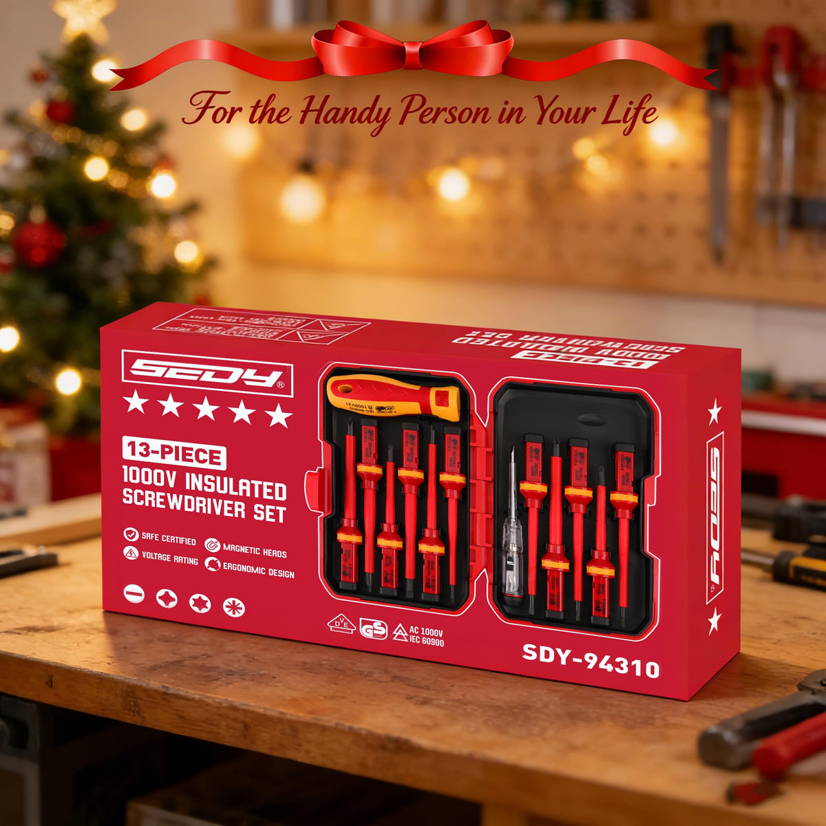 124-Piece Magnetic Screwdriver Set with Plastic Racking, Precision Screwdrivers, Magnetizer, Demagnetizer, Allen Keys, Nut Drivers, Ratchet Handles, Sockets & More - DIY Tools for Men, Tools Gift
