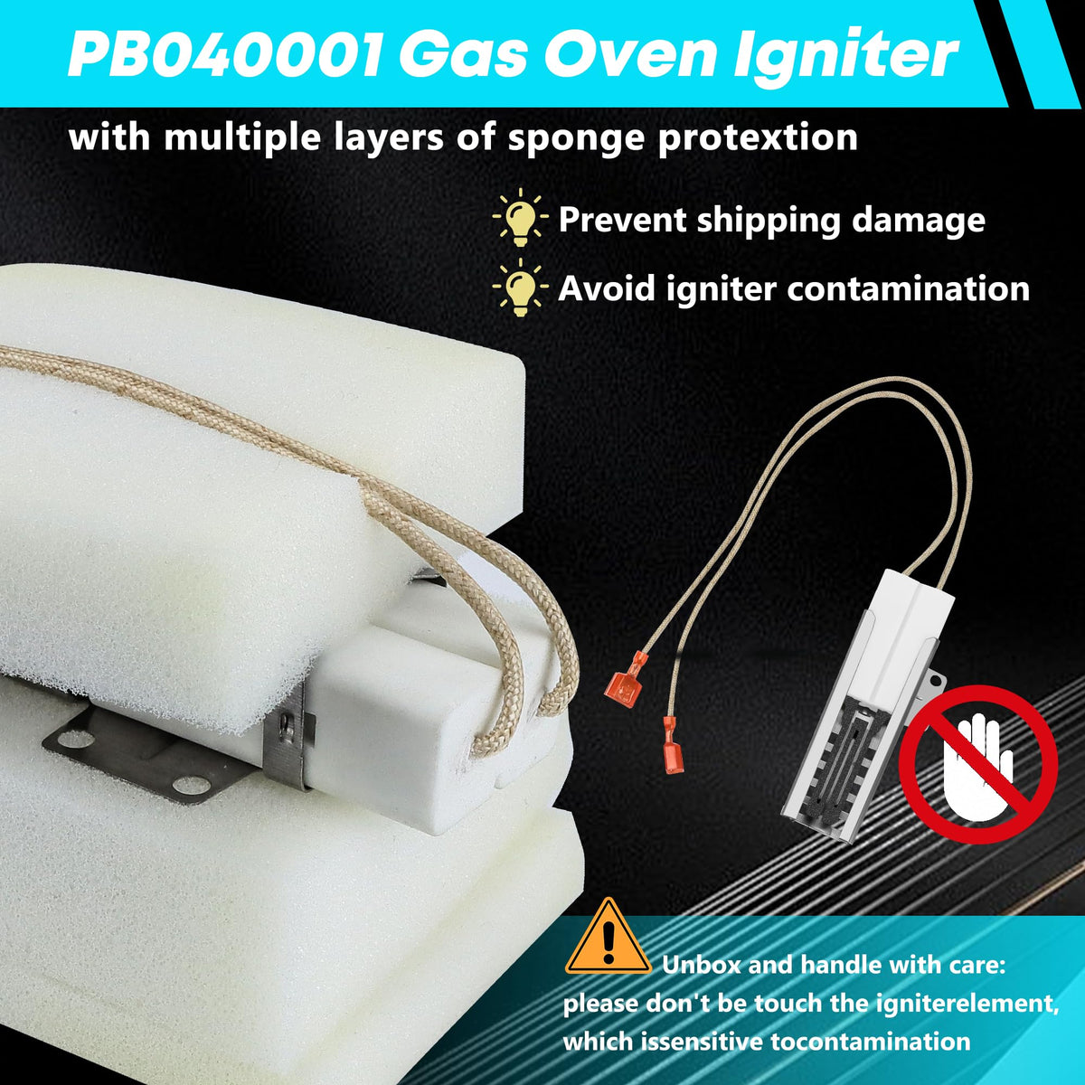 (2 PCS) PB040001 Viking Ignitor - Gas Range Oven Igniter for Viking Ranges