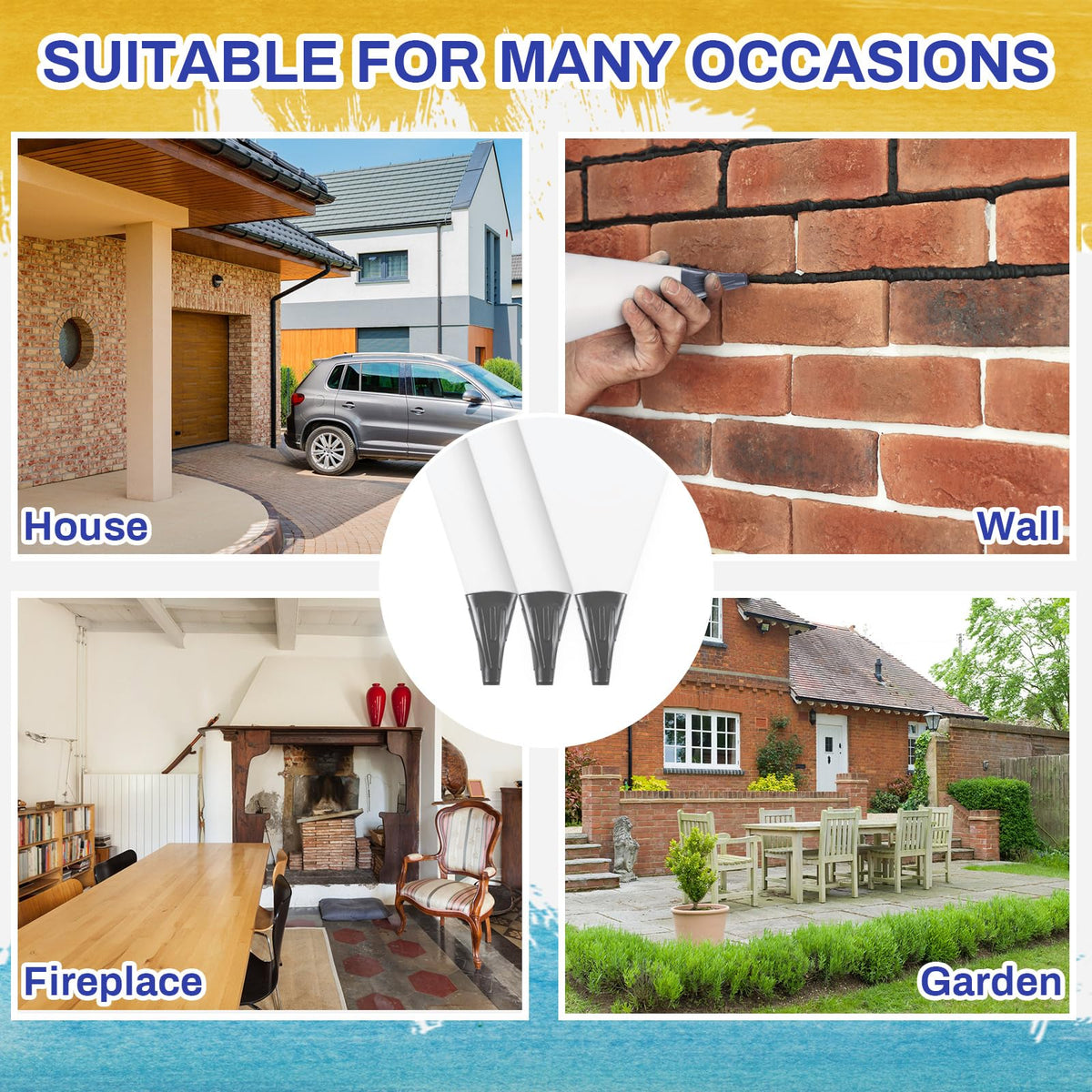 Gueevin 6 Pcs Masonry Mortar Bag for Tile, 13 x 24 Inch, Grout Bag