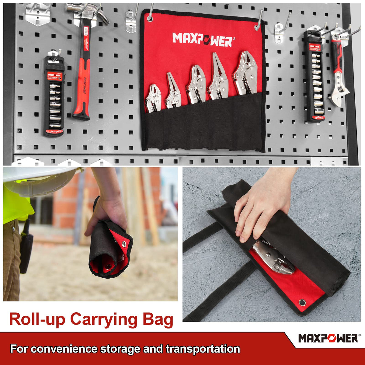 MAXPOWER 5-Piece Locking Pliers Set with Kitbag