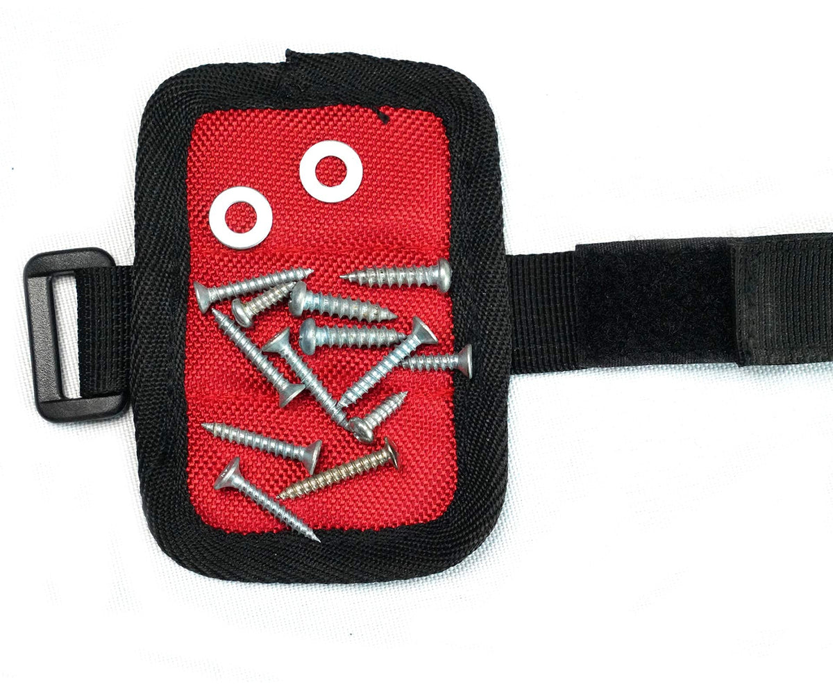 MELOTOUGH Magnetic Tool Belt Suspenders，Heavy-Duty Adjustable Padded Carpenter Work Belt Suspenders for Men with Magnetic WristBand Large Phone holder for Electrician
