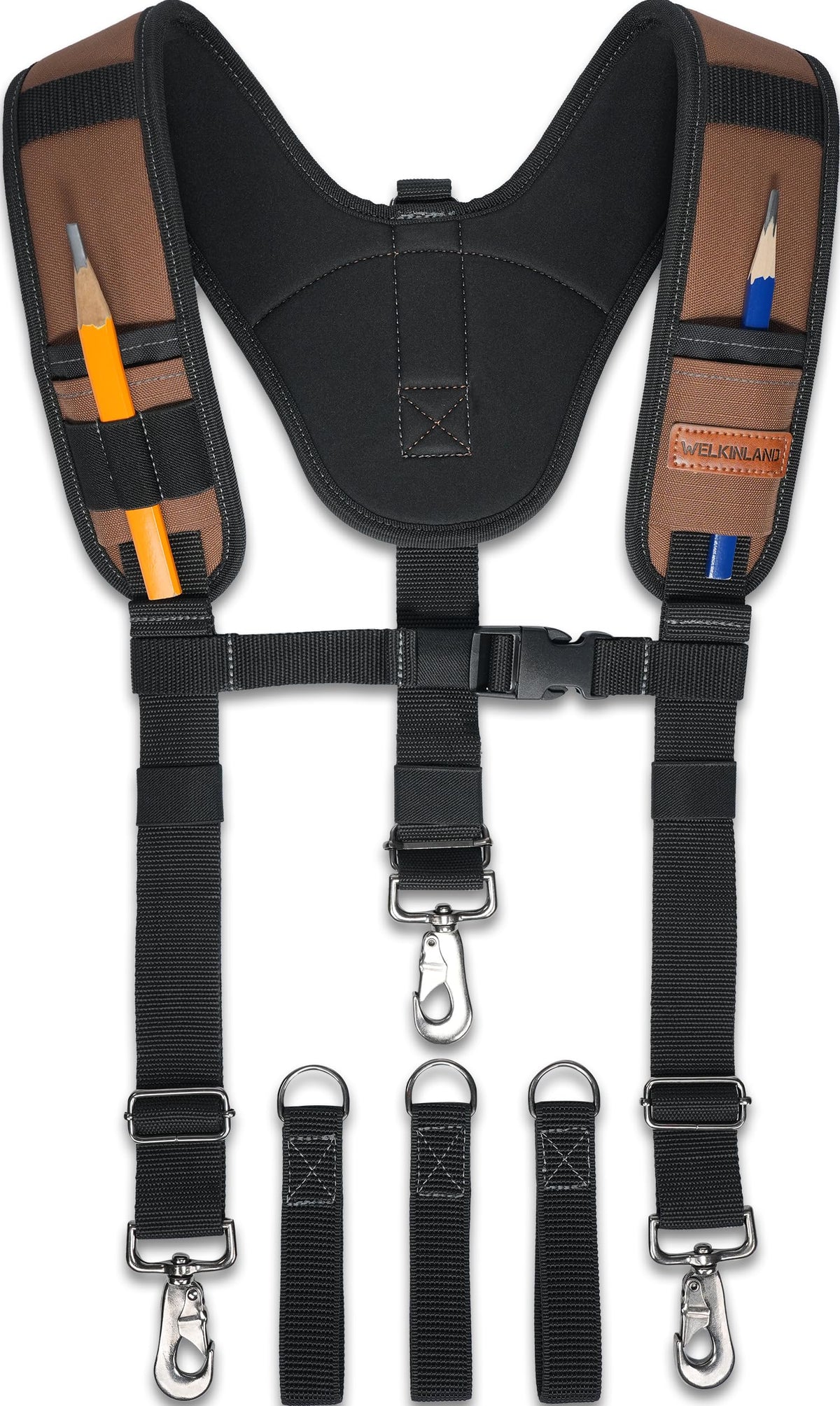 WELKINLAND Heavy-Duty Tool Belt Suspender, 3 Point Tool Belt Suspenders