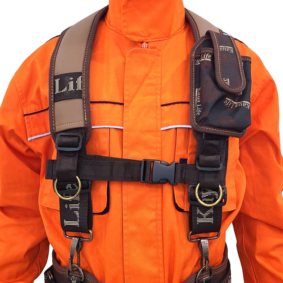 HW GLOBAL Tool Belt Suspenders for Men with Phone Pouch and Belt Loops