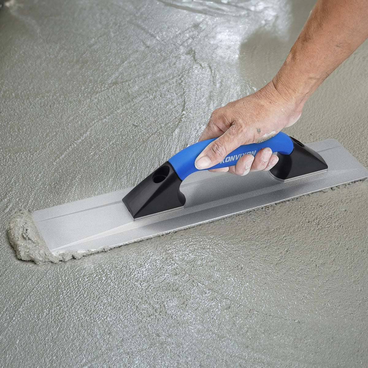 Konvixon Cast Magnesium Float, 16 x 3-1/2" Beveled End Concrete Hand Float