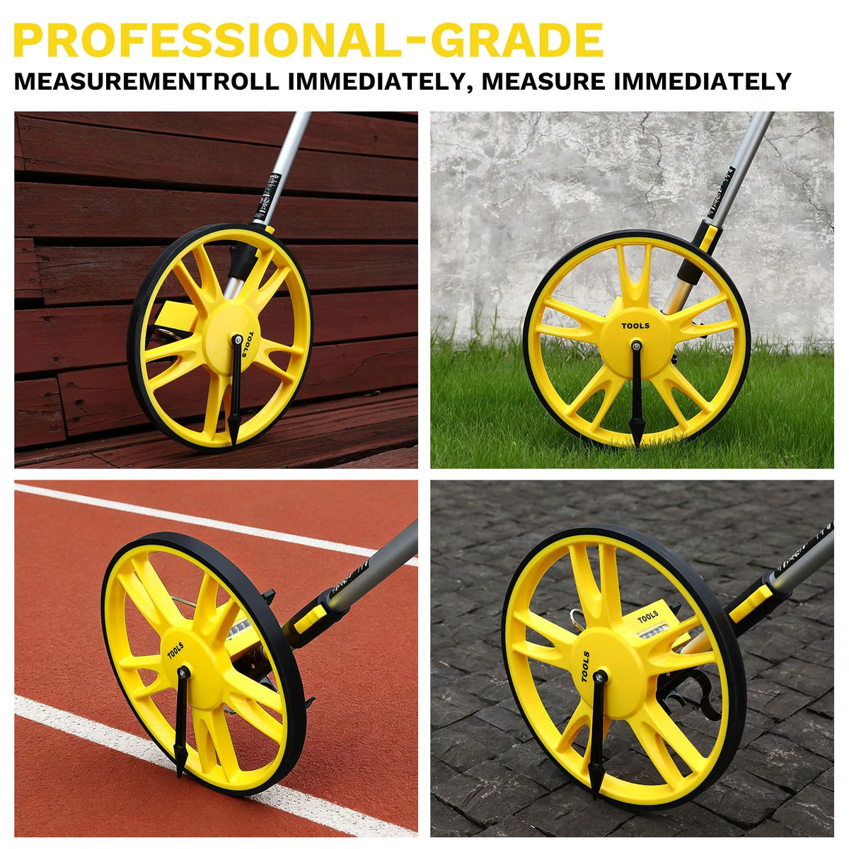 Measuring Wheel: DEKOPRO 12 Inch Measure Wheel in Feet, 99,999Ft Measuring Wheels One Key to Reset, Portable Wheel Measurement Roller with Storage Bag