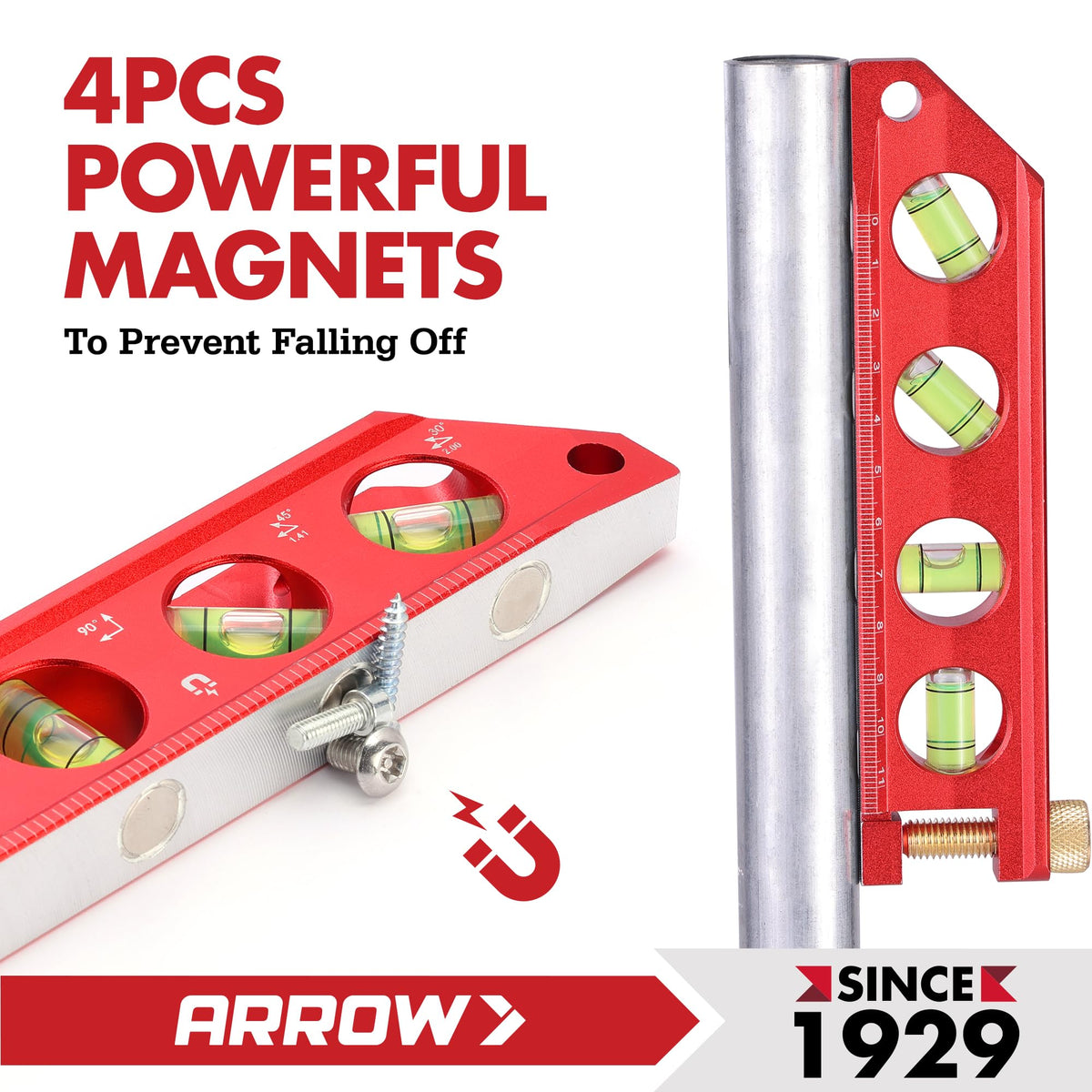 ARROW 6.3-Inch Torpedo Level, Magnetic Leveler