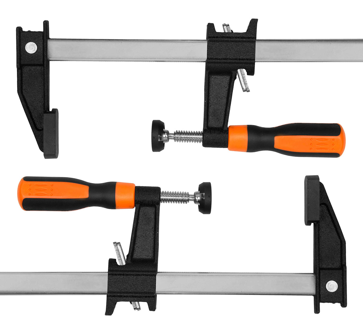 WEN 10236F2 Quick-Adjust 36-Inch Steel Bar Clamps with 2.5-Inch Throat and Micro-Adjustment Handle, Two Pack , Multicolor