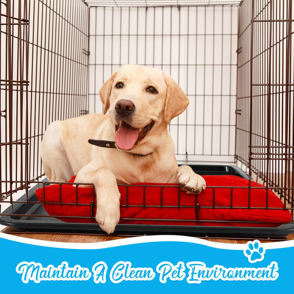 Suzile 4 Pack 27" Heavy Duty Dog Crate Replacement Tray, 26.8" x 20.7" x 1"