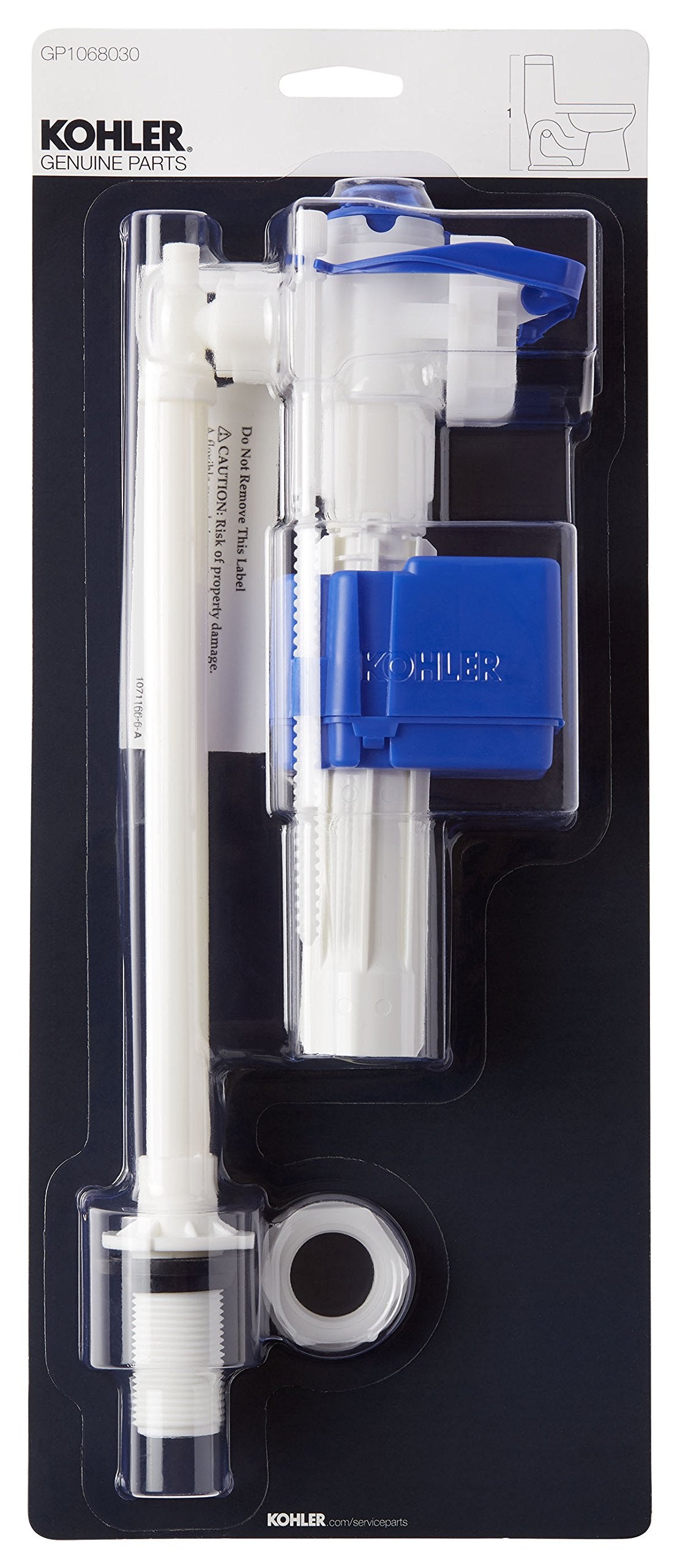 KOHLER GENUINE PART GP1068030 FILL VALVE FOR ONE-PIECE TOILETS