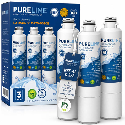 Pureline Replacement for Samsung Fridge Water Filter DA29-00020B (3 Pack)