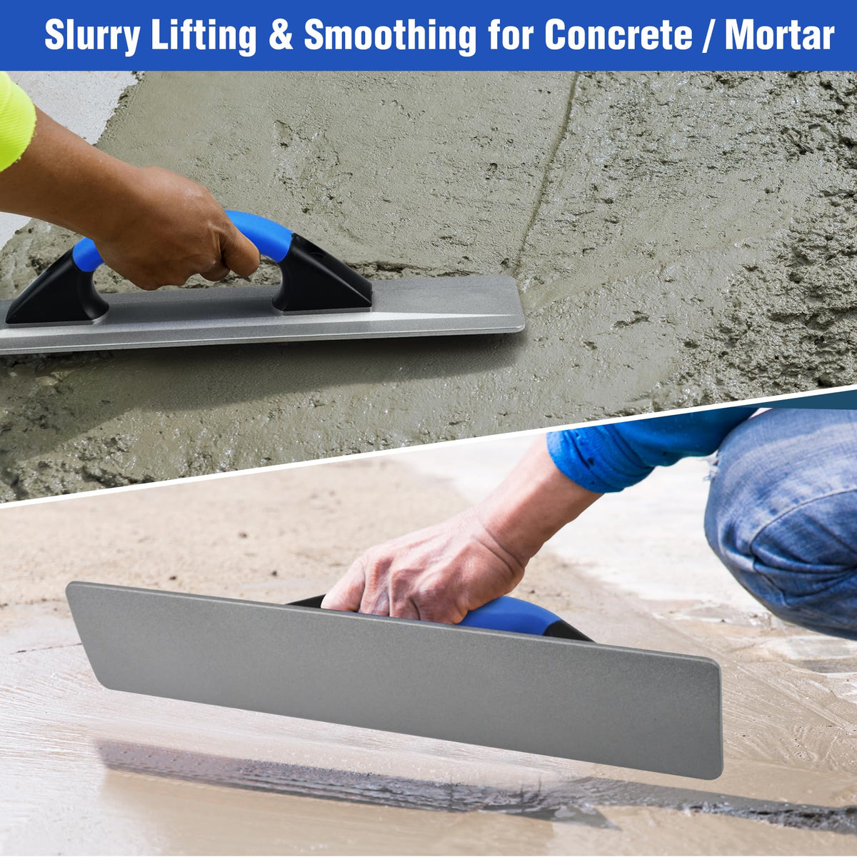Konvixon Cast Magnesium Float, 16 x 3-1/2" Beveled End Concrete Hand Float