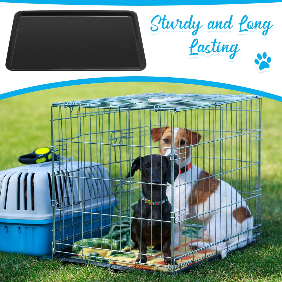 Suzile 4 Pack 27" Heavy Duty Dog Crate Replacement Tray, 26.8" x 20.7" x 1"
