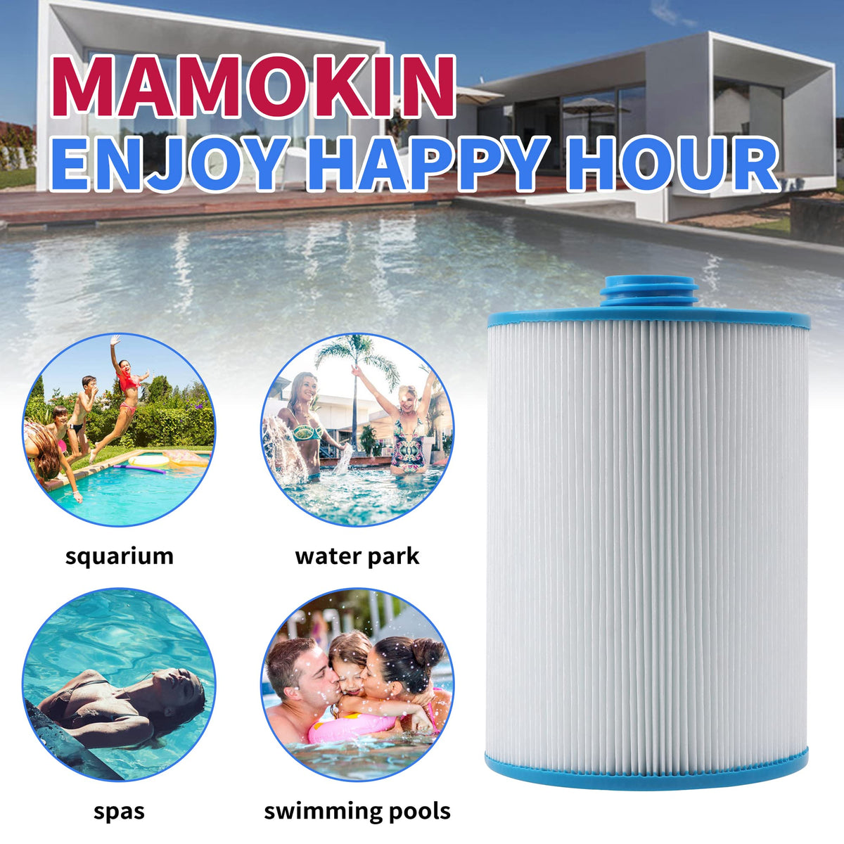 Mamokin PWW50 Spa Filter, Replaces FC-0359, 6CH-940, PWW50P3, 25252, 2 Pack
