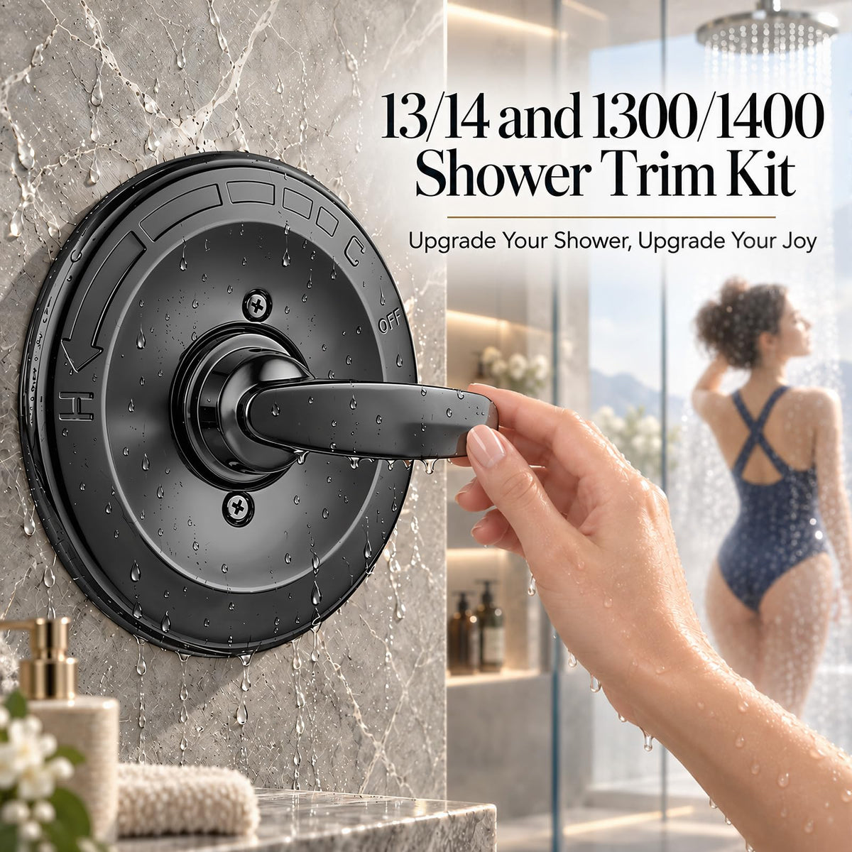 KYNAXA Shower Trim Kit Compatible with Delta 13/14 Series