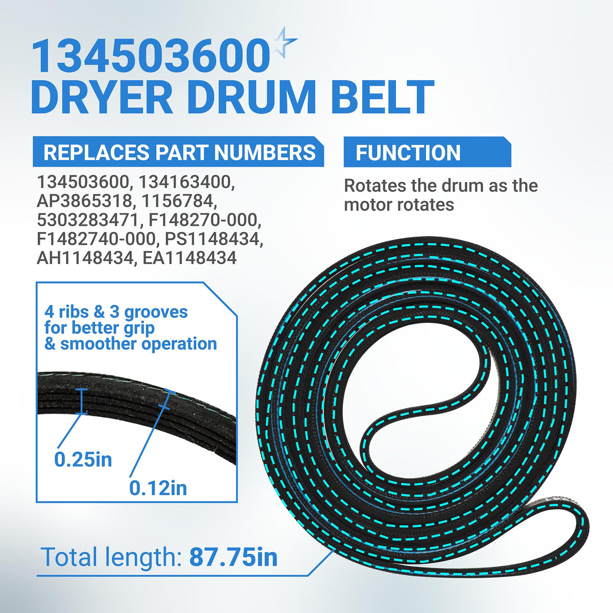 [Upgraded] BlueStars 5303281153 & 134503600 Dryer 