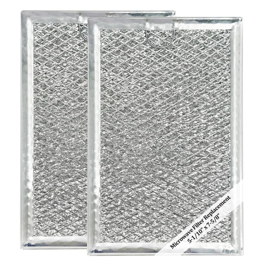 Microwave Grease Filter Replacement 5-1/8" x 7-5/8" Compatible with Over-the-Range Microwave Ovens (2 Pack）