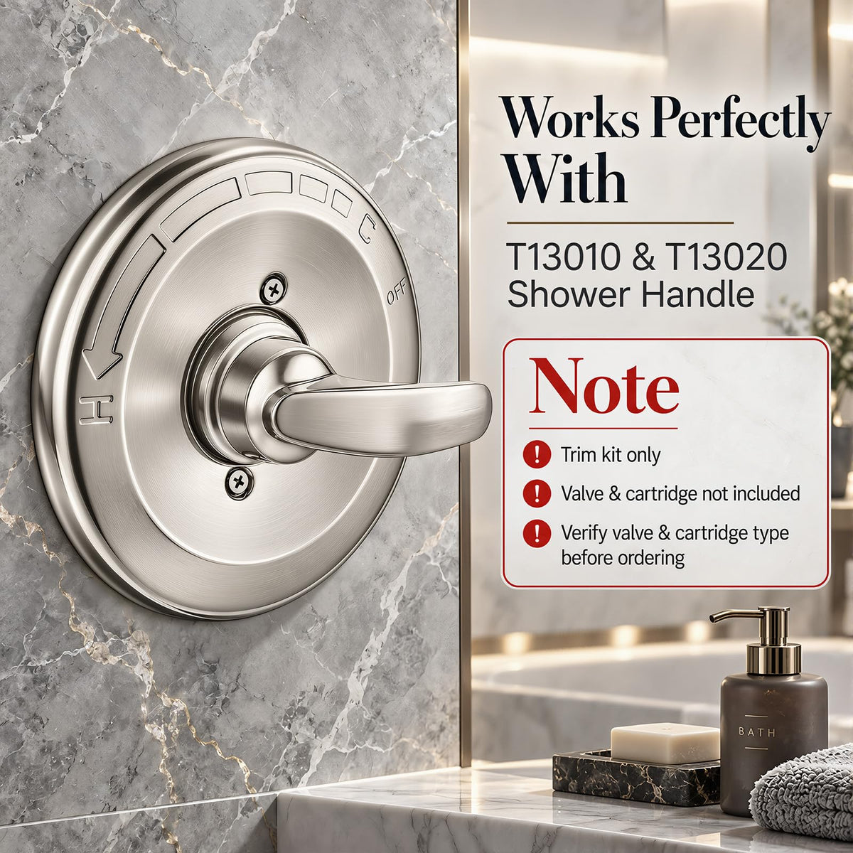 KYNAXA Shower Trim Kit Compatible with Delta 13/14 Series