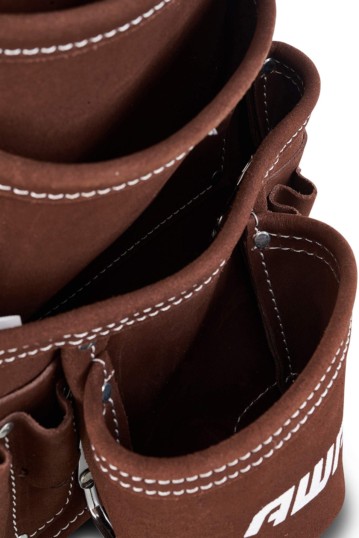 AWP Multi-Pocket Electrician Tool Belt Pouch, 1 Bag with 10 Pockets, Brown