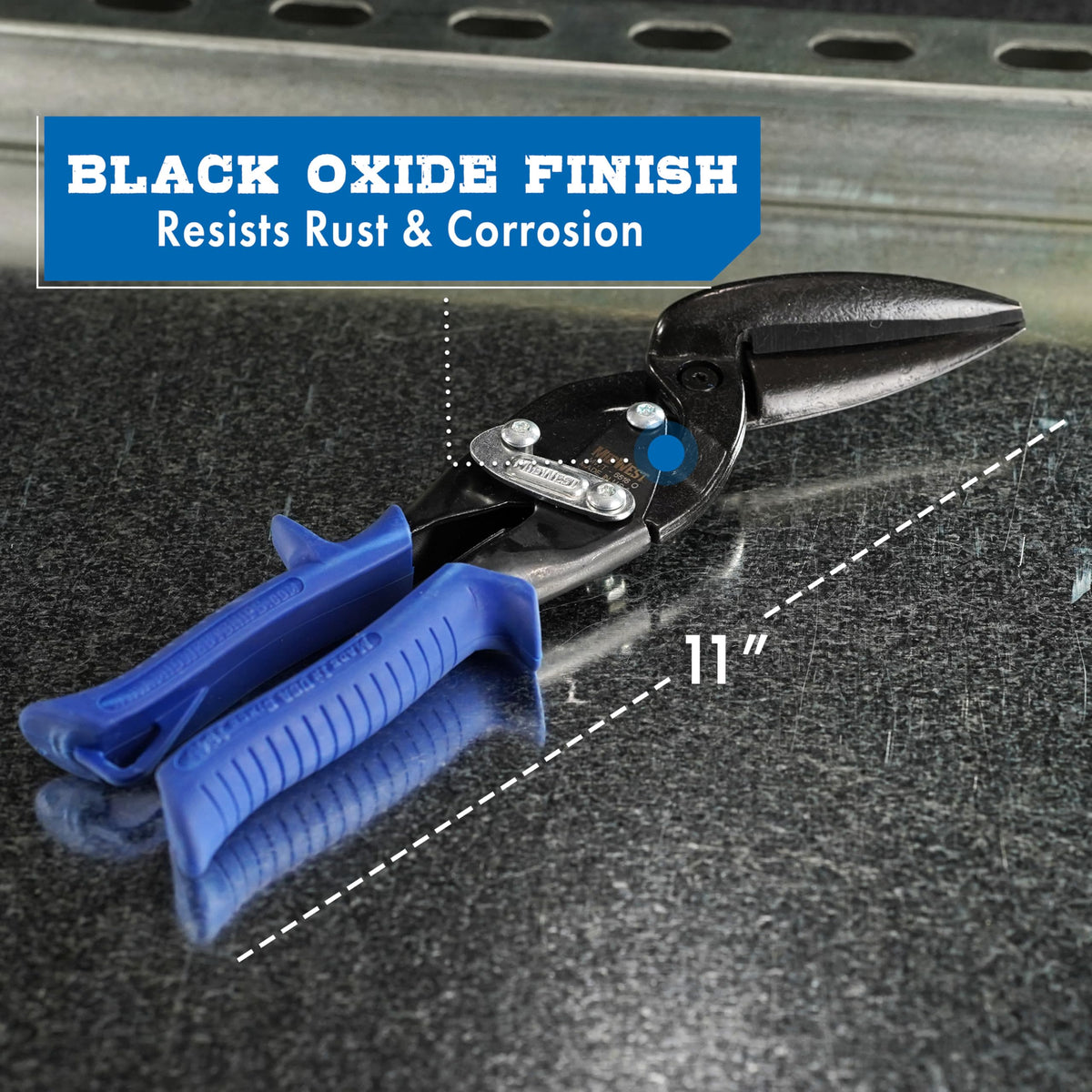 MIDWEST Blackout Power Cutter Long Cut, Straight Offset Snips - MWT-6516O