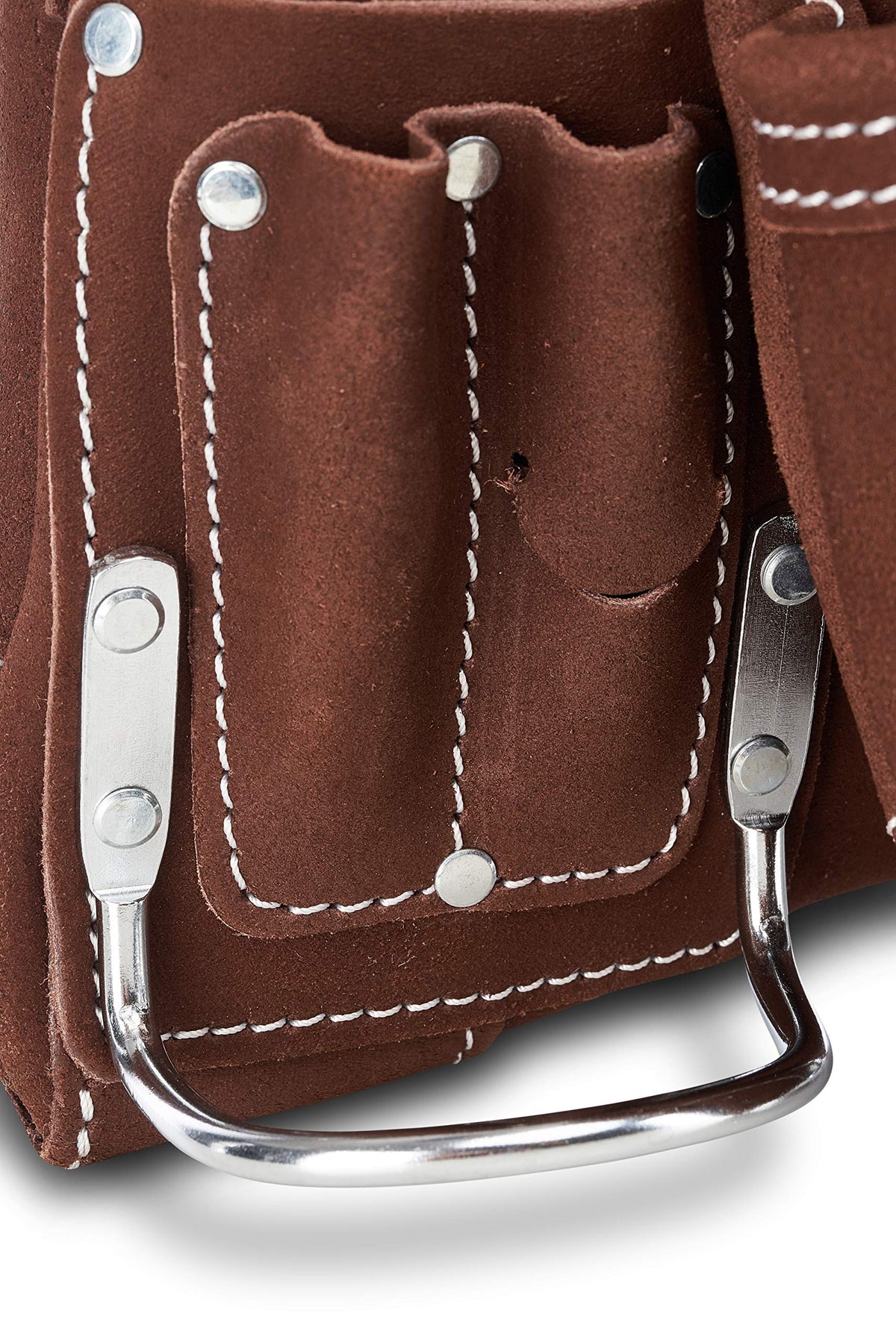 AWP Multi-Pocket Electrician Tool Belt Pouch, 1 Bag with 10 Pockets, Brown