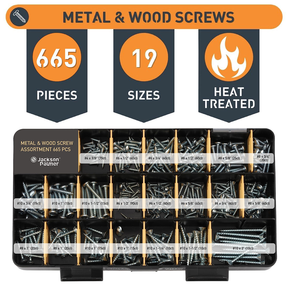 Jackson Palmer 2251-Piece Hardware Kit with Screws, Nuts & Washers