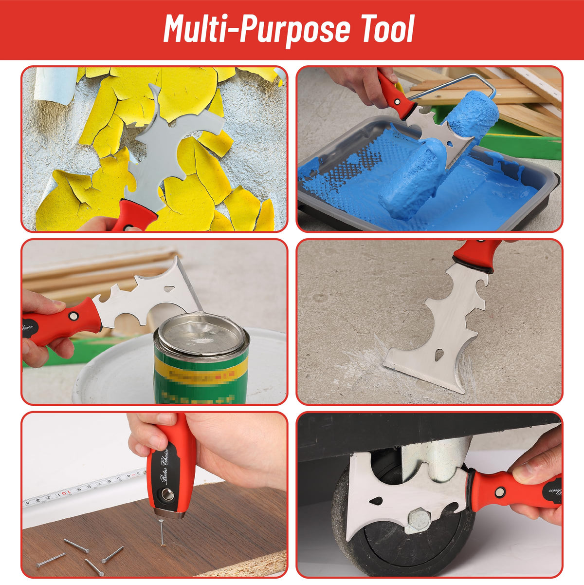 Bates Drywall Knife Set - 6pcs, Finishing Tools with Mud Pan & Spackle Knives