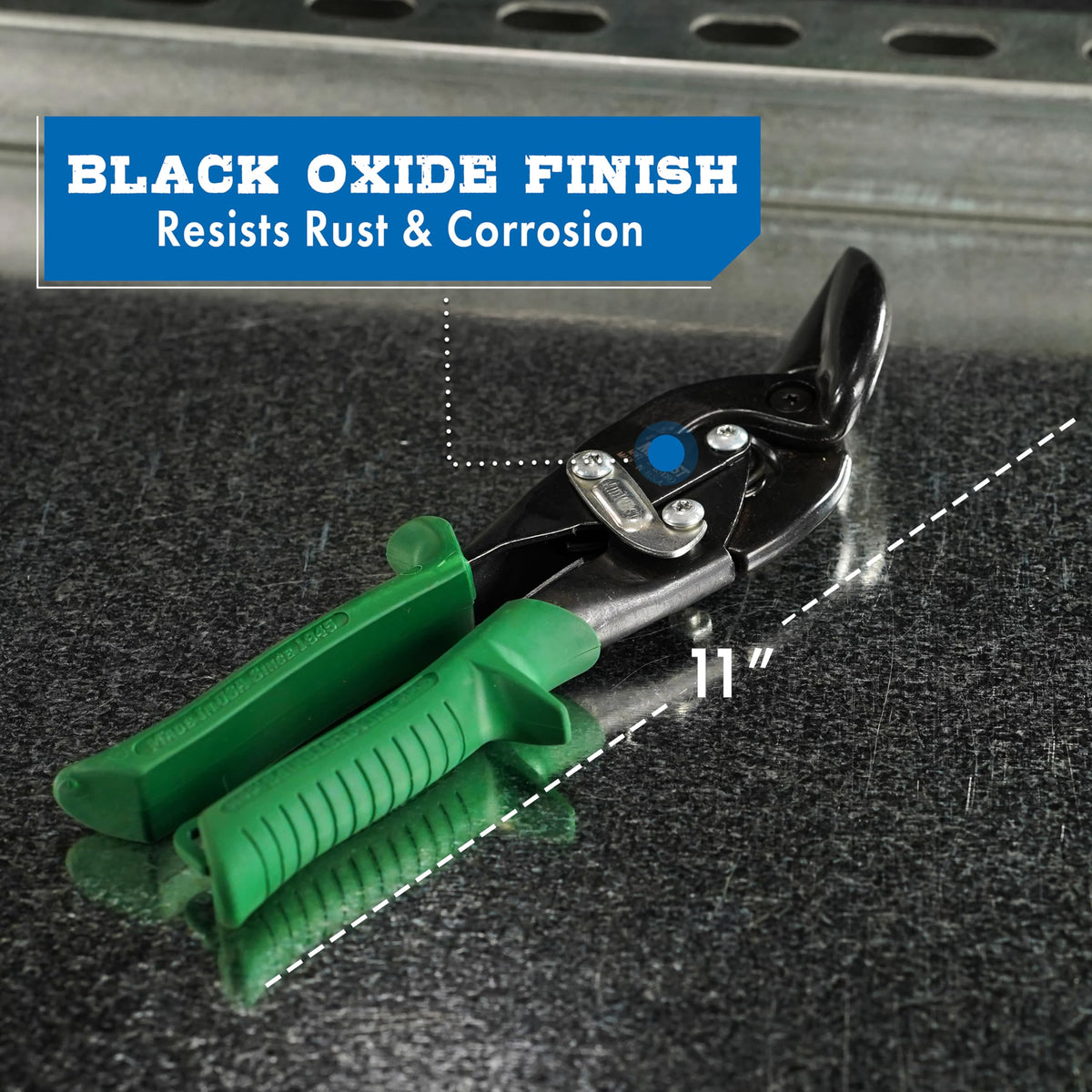 MIDWEST Blackout Aviation Snips, Right Cut Offset, Tin Snips