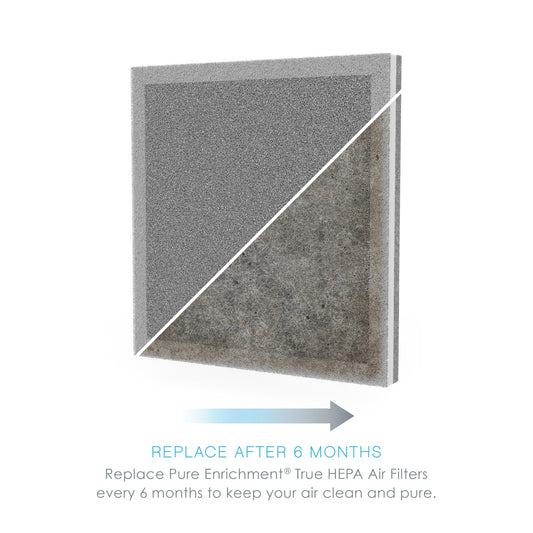 Pure Enrichment Genuine 3-in-1 True HEPA Replacement Filter for the PureZone Air Purifier (PEAIRPLG) - 2 Pack