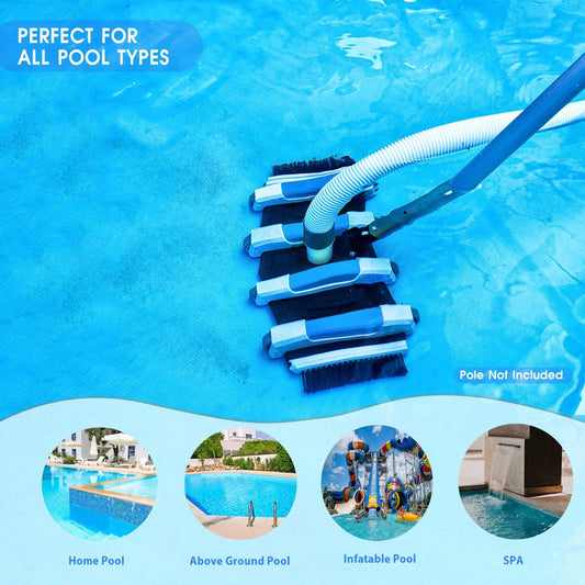 4LB Weighted Pool Vacuum Head,17.5in Extra-Wide,Directional-Control Handle