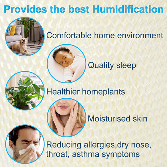 HQRP 4-Pack HDC-12 Super Humidifier Wick Filter Replacement for Essick Air AIRCARE HDC12 for EA1407, HD1409 Evaporative Humidifiers, BestAir ES12