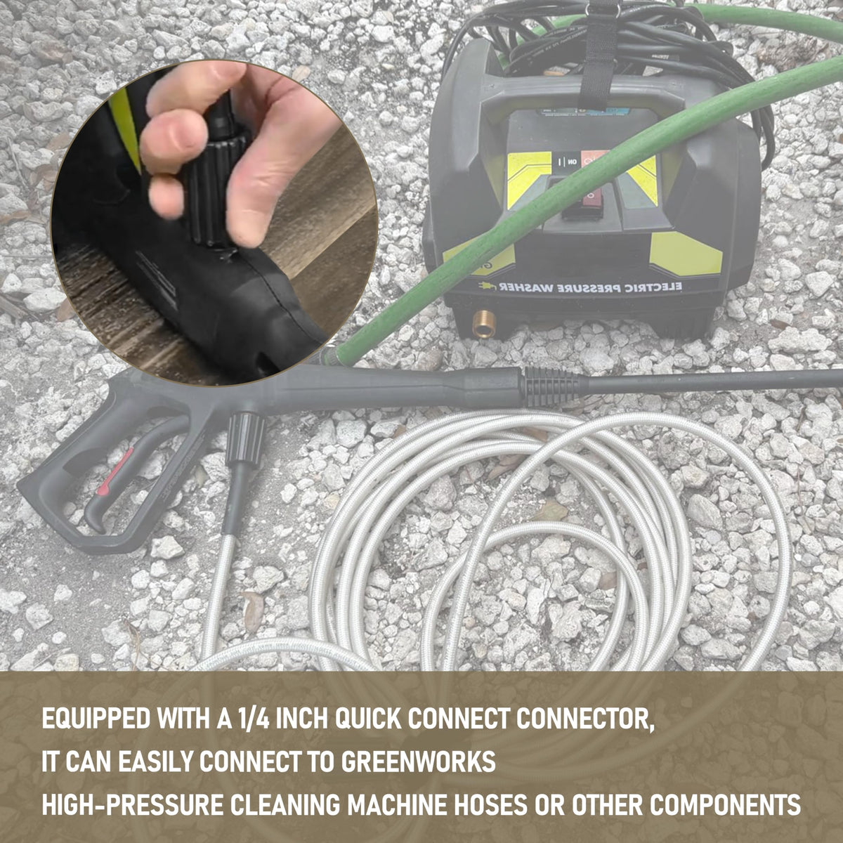 Universal Pressure Washer Hose Replacement for Greenworks Power Washe