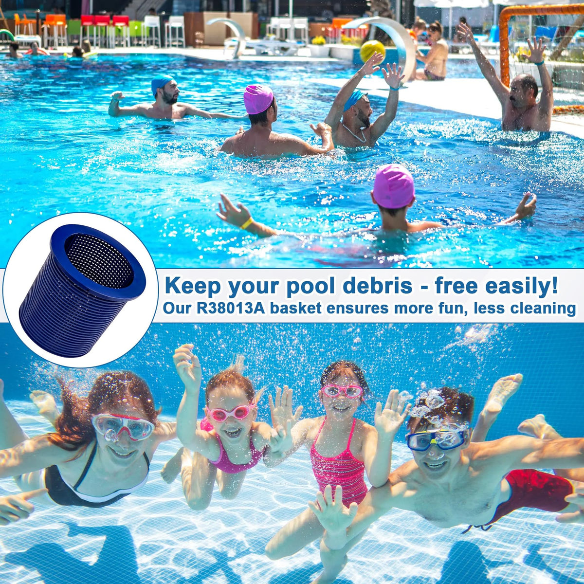 BigHead R38013A Pool Skimmer Basket Compatible with Pentair American Admiral for Inground Heavy Duty Pool Skimmer Basket Replacement for R38013A V38-135 V38-135 V38-136