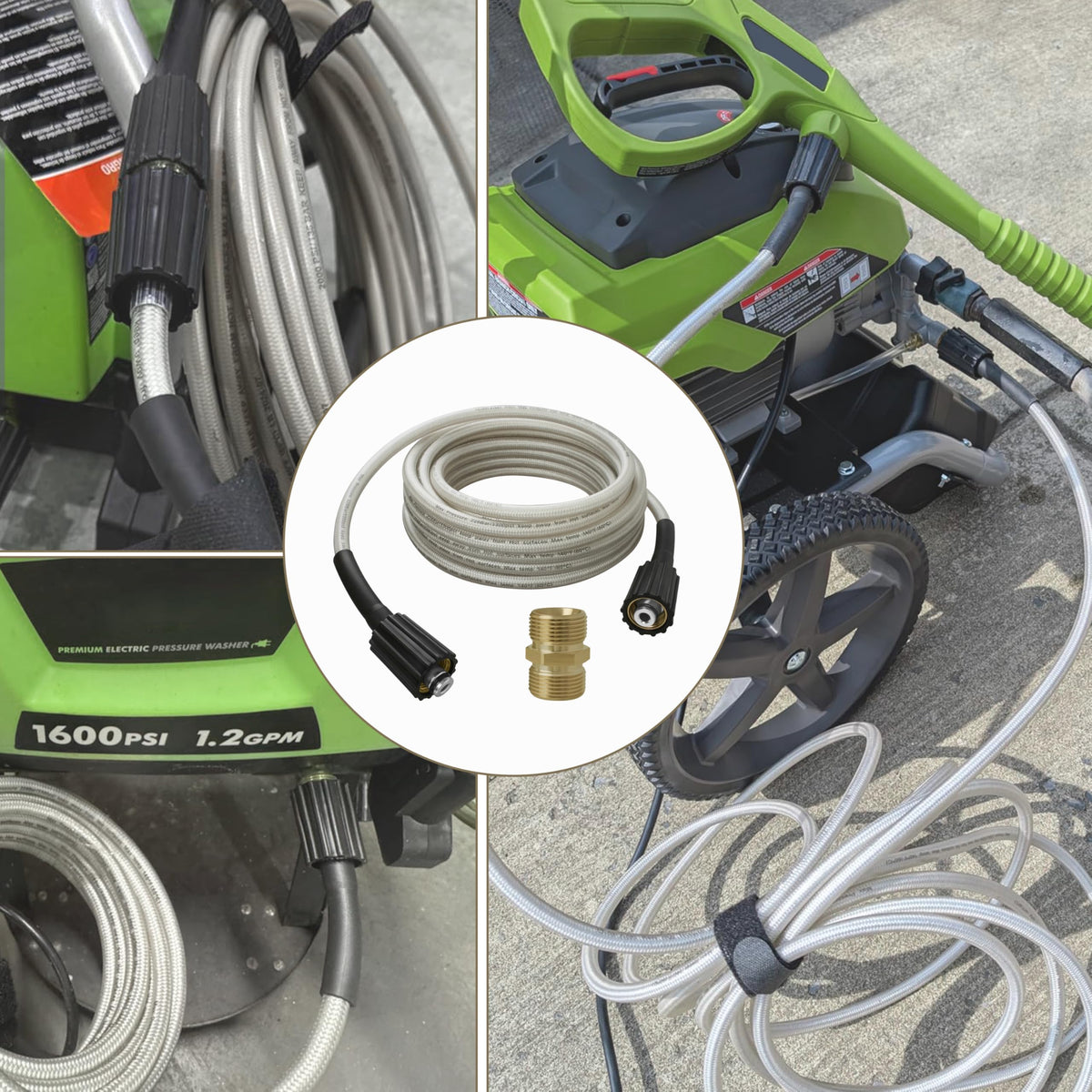 Universal Pressure Washer Hose Replacement for Greenworks Power Washe