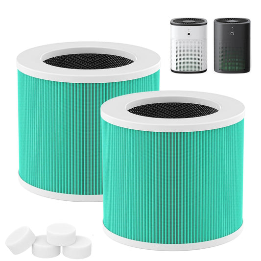 HY1800 H13 True HEPA Replacement Filter Compatible with Honeyuan/MORENTO/CHIVALZ/Loytio/AYAFATO/IOIOW HY1800 Air Purifier, 3-in-1 Filtration System HEPA Activated Carbon HY1800 Filter 2 Pack