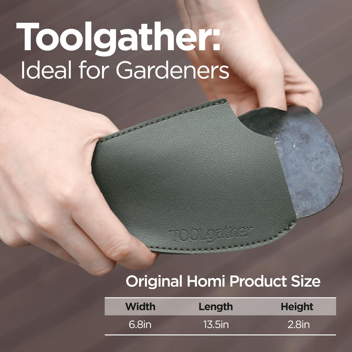 TOOLGATHER Original Homi Hand Hoe - Traditional Handmade Korean Garden Tool for Weeding Digging & Planting with Forged Steel & Chestnut and Acacia Wood Handle