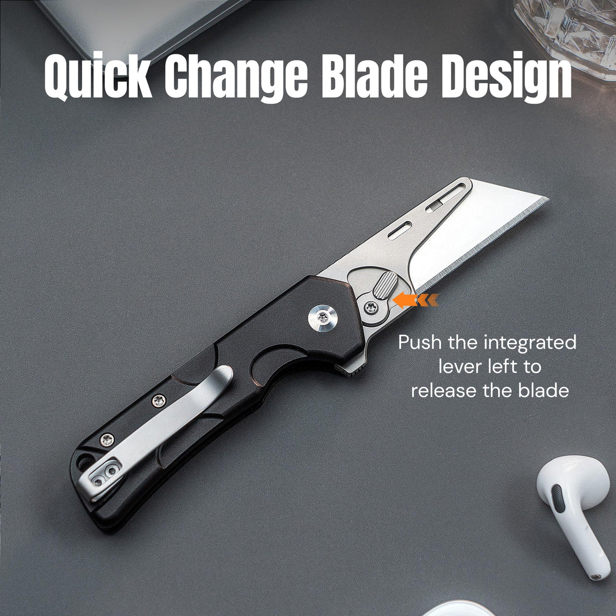 CIVIVI Folding Utility Knife Box Cutter, Quick Change Blade C24041F-1
